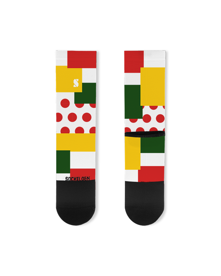 Chaussettes de cyclisme imprimées rétro Lapjes