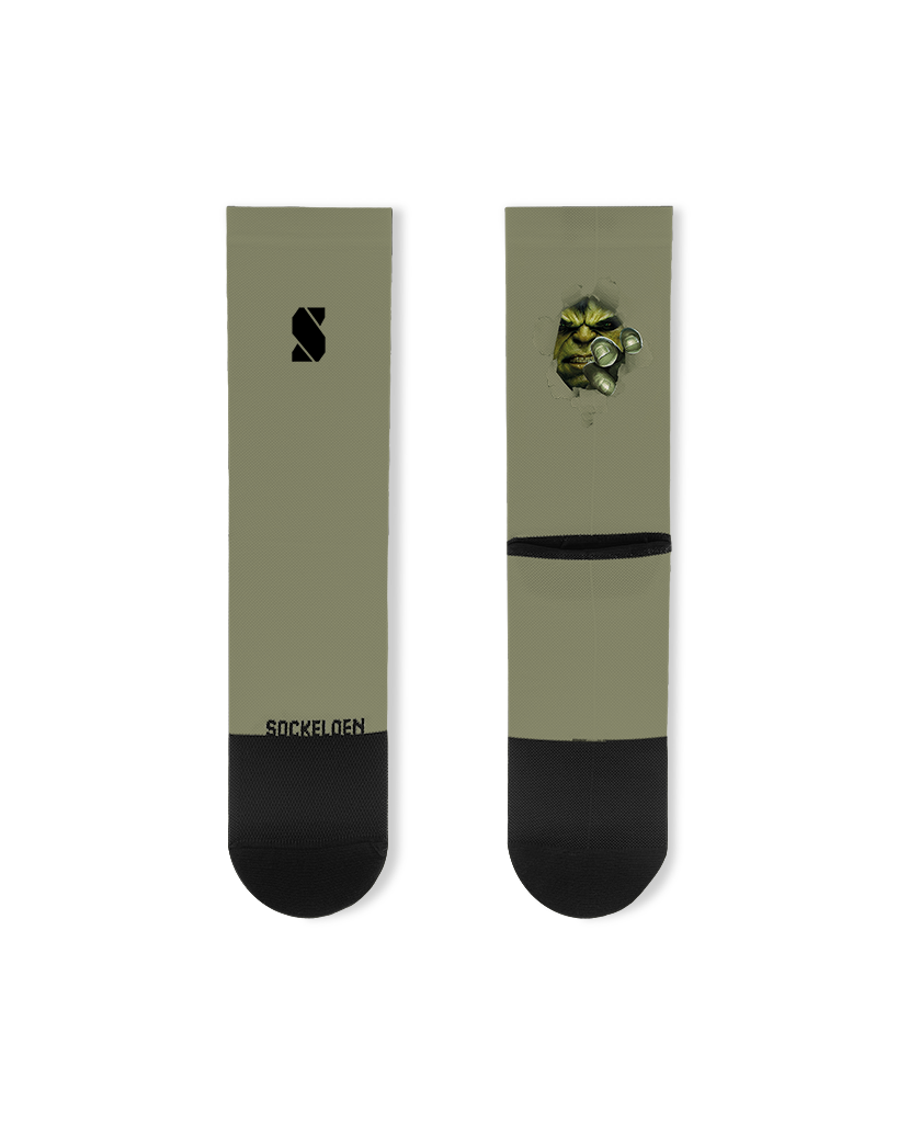 Hulk Printed Cycling Socks