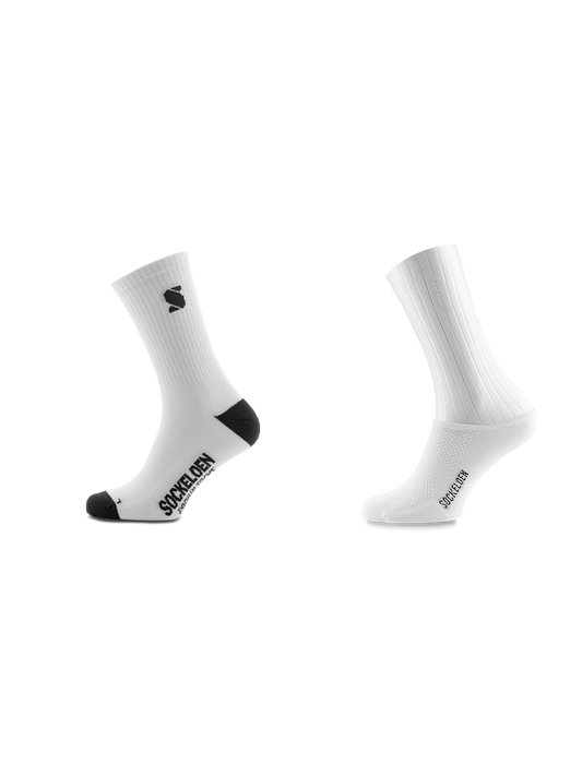 Podium Casual Socken + Aero komplett in Weiß
