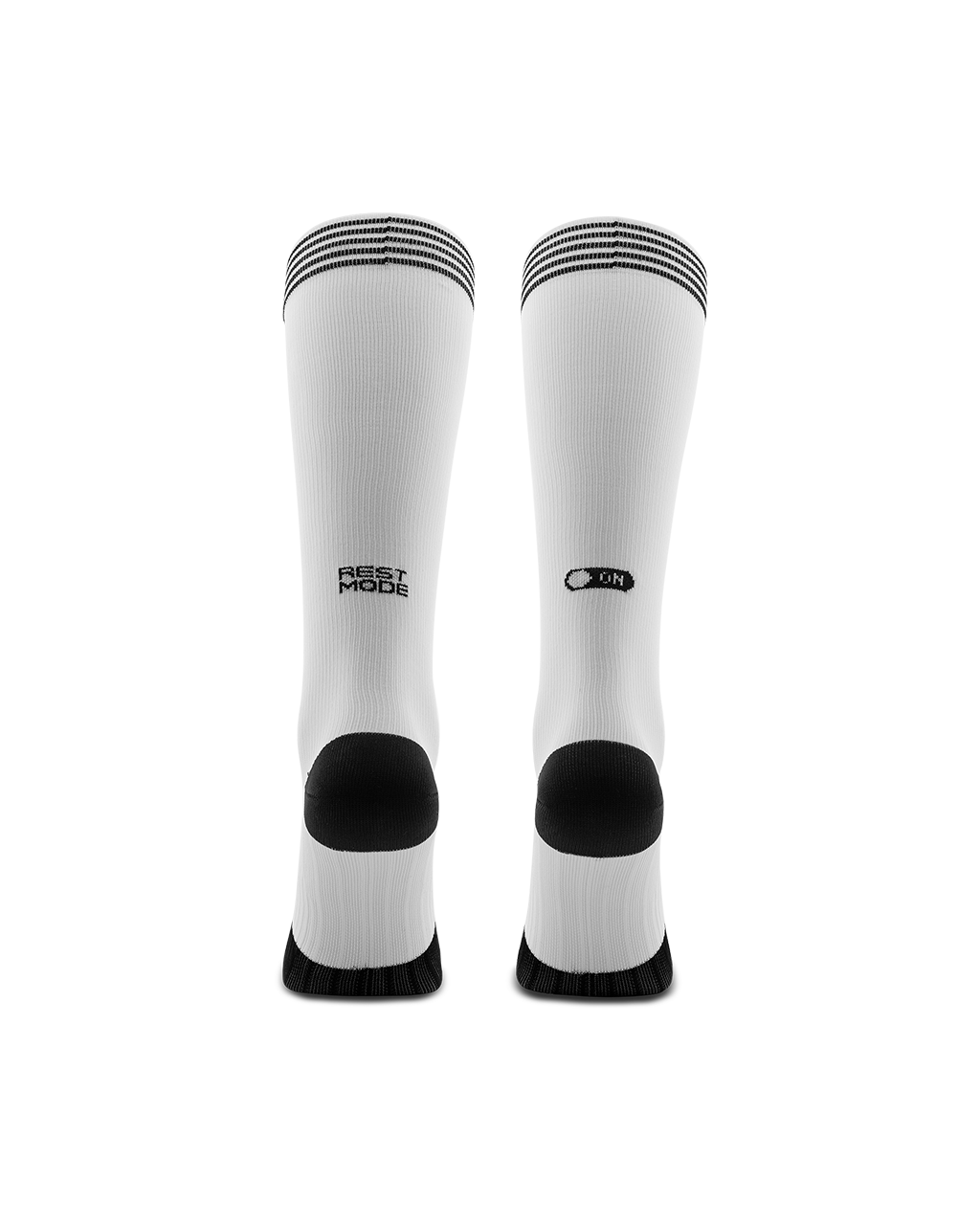 Rest mode white high compression socks