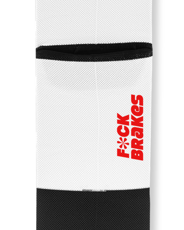 F*ck Brakes bedruckte Fahrradsocken