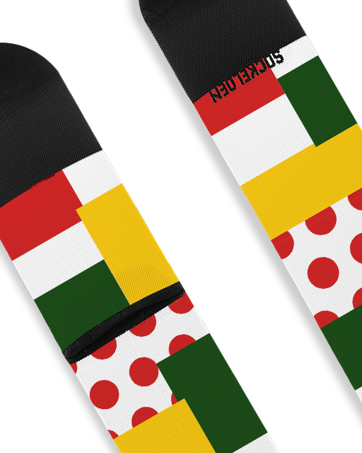 Chaussettes de cyclisme imprimées rétro Lapjes
