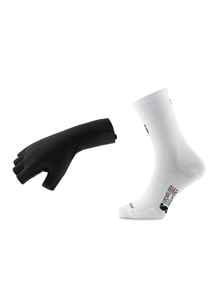 Aero Race Gloves Black + Lucky Cycling Socks