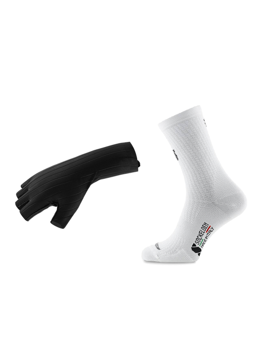Aero Race Gloves Black + Lucky Cycling Socks